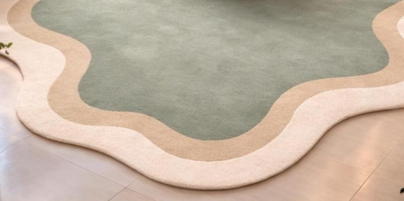 Geometric Area Rug, Blue and Mustard, Modern Abstract Carpet